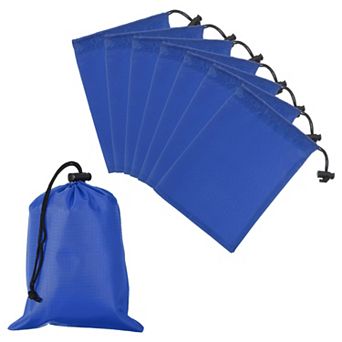 8 pc Drawstring Bag with Toggle, Stuff Sack String Waterproof