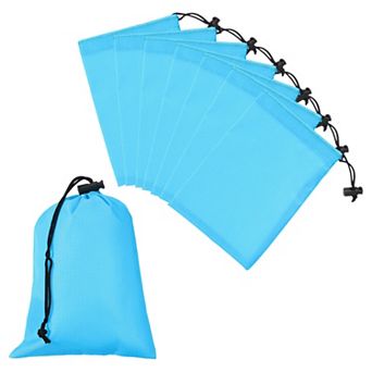 8 pc Drawstring Bag with Toggle, Stuff Sack String Waterproof
