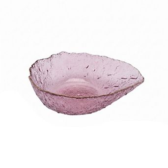 Elegant Glass Teardrop Decorative Bowl Small Gold Rim Dish Candy Bowl 8.1"Lx2.4"Wx2.4"H