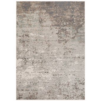 HomeRoots Rectangle Abstract Polypropylene Area Rug