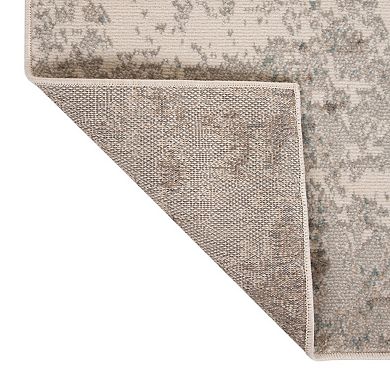 HomeRoots Rectangle Abstract Polypropylene Area Rug