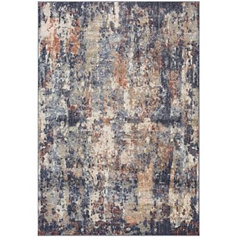 HomeRoots Rectangle Abstract Polypropylene Area Rug