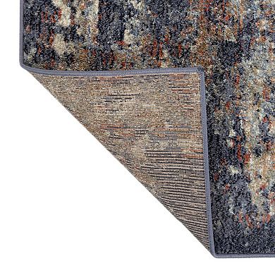 HomeRoots Rectangle Abstract Polypropylene Area Rug