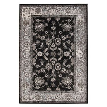 HomeRoots Rectangle Oriental Polypropylene Area Rug