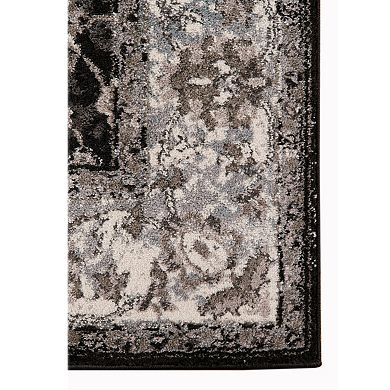 HomeRoots Rectangle Oriental Polypropylene Area Rug