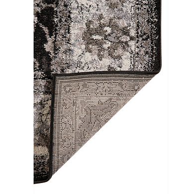 HomeRoots Rectangle Oriental Polypropylene Area Rug