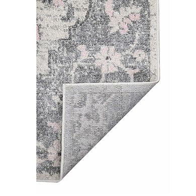 HomeRoots Rectangle Medallion Polypropylene Area Rug