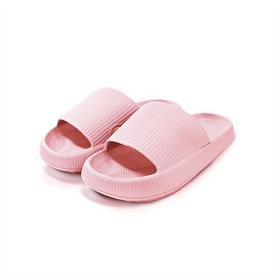 Women's Cloud Pillow Slides Thick Cushioned EVA Open Toe Non Slip Shower Slide Sandals