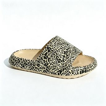 Women's Cloud Pillow Slides Thick Cushioned EVA Open Toe Non Slip Shower Slide Sandals