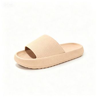Women's Cloud Pillow Slides Thick Cushioned EVA Open Toe Non Slip Shower Slide Sandals