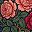 Navy Red Floral