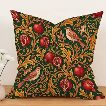 Waterproof Cotton Linen Pillow Covers 18", Vintage Floral Print singular