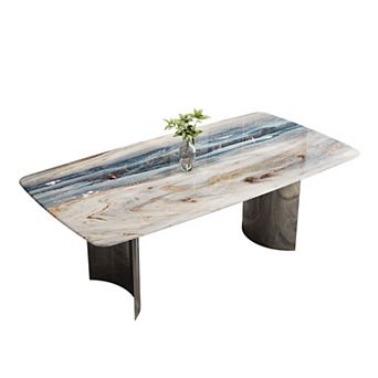 Modern Dining table with 2 legs
