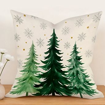 Home Outdoor/Indoor Decorative Throw Pillow Cover singular - 18x18 Waterproof Cotton Linen Fabric