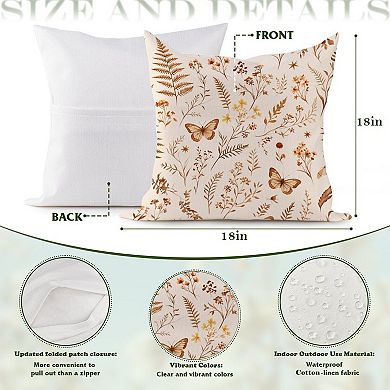 Outdoor 18" Square Throw Pillow Cover, Decorative Throw Pillow Cover singular
