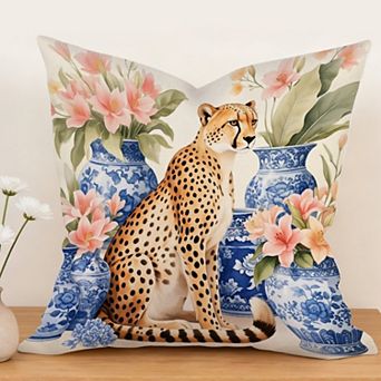Outdoor 18" Square Throw Pillow Cover, Decorative Throw Pillow Cover singular