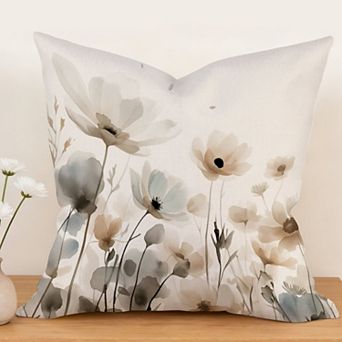 Outdoor 18" Square Throw Pillow Cover, Decorative Throw Pillow Cover singular