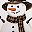 Brown Plaid Snowman