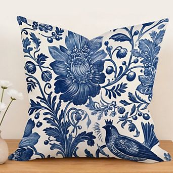 Vintage Boho Printed Indoor/Outdoor Throw Pillow Cover 18x18 Inch