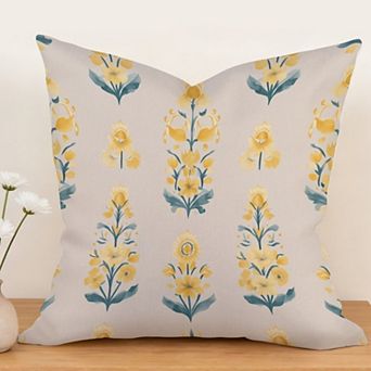 Vintage Boho Printed Indoor/Outdoor Throw Pillow Cover 18x18 Inch