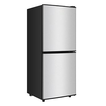 Compact Refrigerator - 106L 2 door Fridge with Top Door Freezer and LED Light
