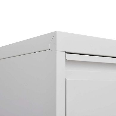 4-Drawer Vertical Narrow Metal File Cabinet with Lock, Space-Saving Office Storage