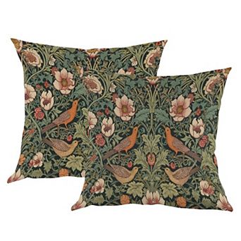 Outdoor Waterproof Decorative Throw Pillow Cover, 18", Art Nouveau William Morris