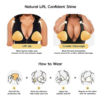 Ultra Boost Bra Inserts Double-Sided Adhesive Bra Pads Sticky Bikini Padding Push Up Inserts