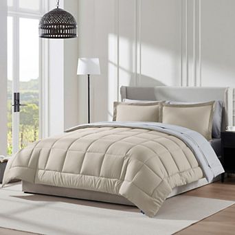 Nestl Reversible Comforter Set Bed in a Bag with Ice Pillow
