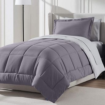 Nestl Reversible Comforter Set Bed in a Bag with Ice Pillow