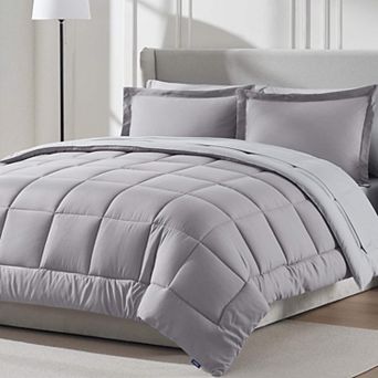 Nestl Reversible Comforter Set Bed in a Bag with Ice Pillow