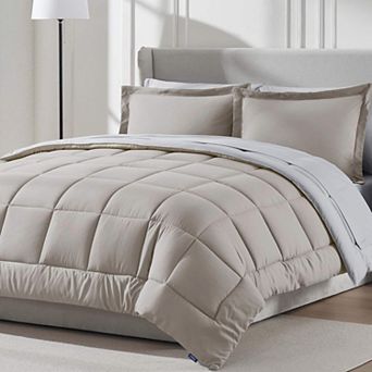 Nestl Reversible Comforter Set Bed in a Bag with Ice Pillow