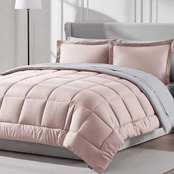 Nestl Reversible Comforter Set Bed in a Bag with Ice Pillow