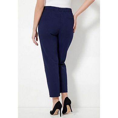 Catherines Women's Plus Size Petite Right Fit Slim Crop Pant