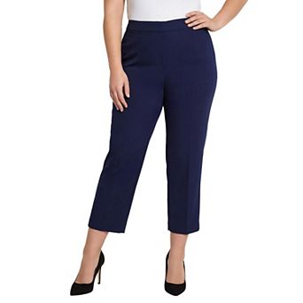 Catherines Women's Plus Size Petite Right Fit Slim Crop Pant