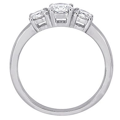 Stella Grace 14k White Gold 1 Carat T.W. Lab-Grown Diamond 3-Stone Engagement Ring