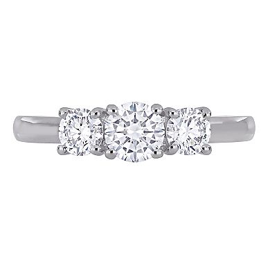 Stella Grace 14k White Gold 1 Carat T.W. Lab-Grown Diamond 3-Stone Engagement Ring