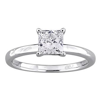Stella Grace 10k White Gold 1 Carat T.W. Lab-Grown Diamond Princess-Cut Solitaire Engagement Ring