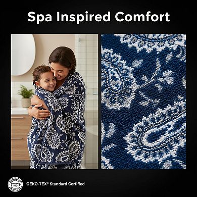 Floral Trail 6-piece Cotton Towel Set Reversible Yarn Dyed Jacquard Absorbent Quick Dry Soft Durable