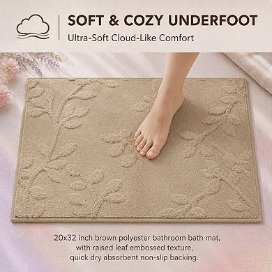 Quick Dry Absorbent Non Slip Washable Ultra Thin Bath Mat For Bathroom Kitchen