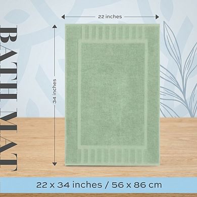 Luxury Bath Mat Set Absorbent Cotton Hotel Spa 2 Pack