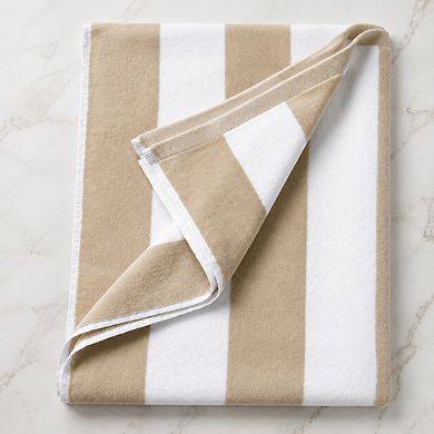 Oversized 100% Cotton Cabana Striped Beach Towel Ultra Absorbent Quick Dry