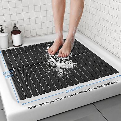 Non Slip Shower Mat 236 Suction Cups Quick Dry Machine Washable Safe Bath Mat
