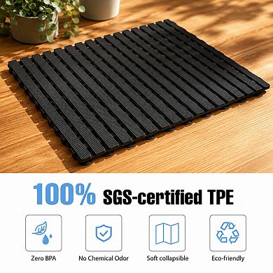 Non Slip Shower Mat 236 Suction Cups Quick Dry Machine Washable Safe Bath Mat