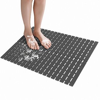 Non Slip Square Shower Mat Eco Friendly Easy Clean DIY Cut Drainable