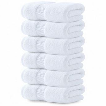 Luxury Soft Cotton Hand Towels Highly Absorbent 6 pc Set