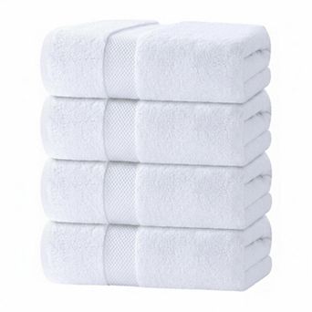 Luxury Bath Towels Set of 4 700 GSM Cotton Ultra Soft Highly Absorbent Quick Dry Plush