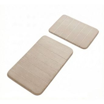 Memory Foam Bathroom Rugs Sets 2 pc -, Machine Washable Non Slip Floor Carpet for Tub Shower