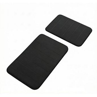 Memory Foam Bathroom Rugs Sets 2 pc - Super Soft Absorbent Quick Dry Bath Mat Set, for Tub Shower