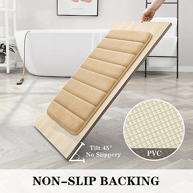 Memory Foam Bathroom Rug Set 3 Piece,Machine Washable & Dry Toilet Mat Sets for Bathroom Floor